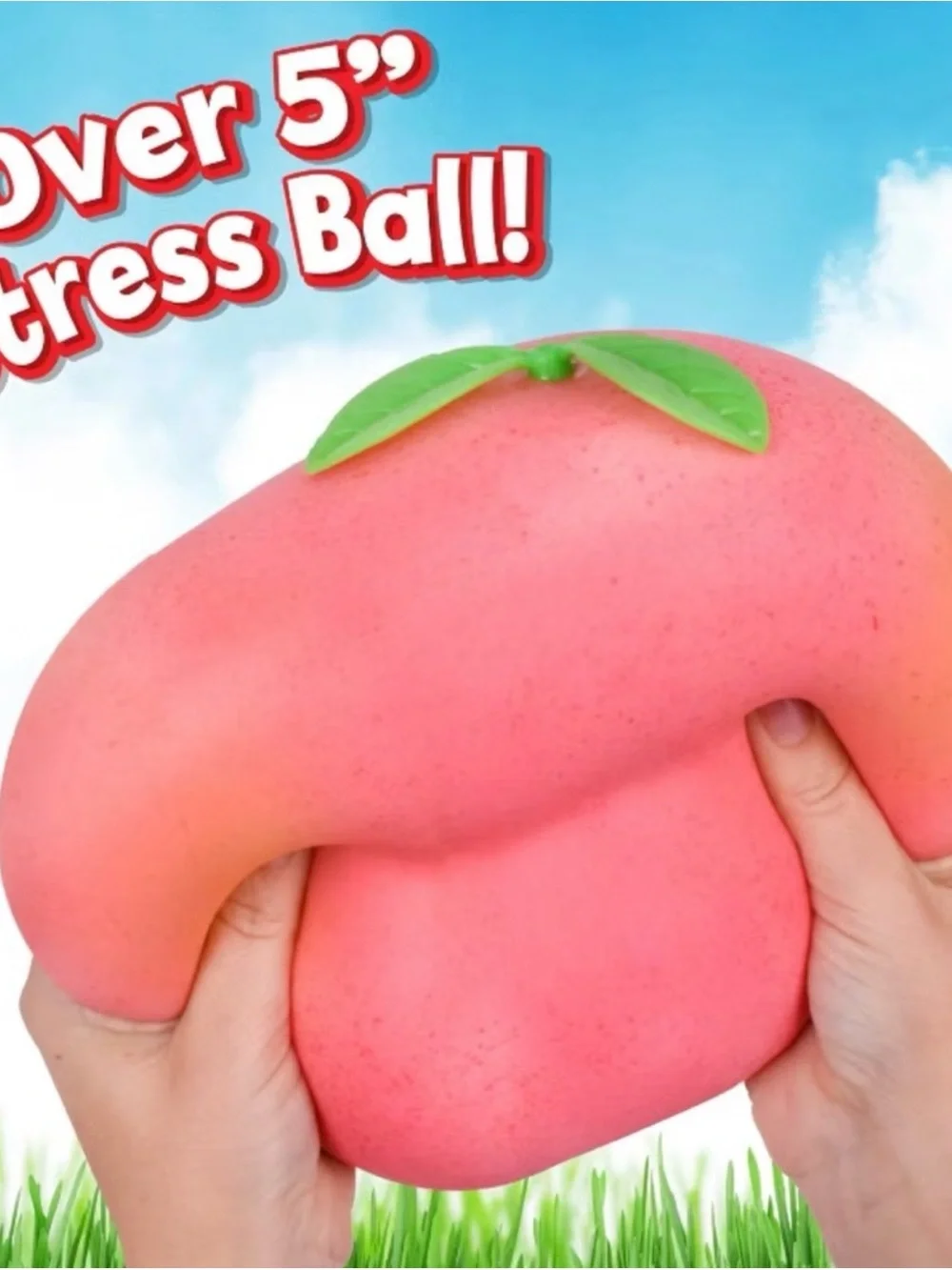 NEW Lot 2 XL Peach Squeezy & XL Carrot Squeezy by Sunny Days Bundle 2 Squishies